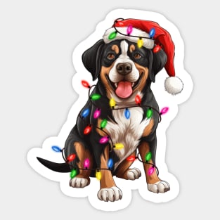 Christmas Dog Greater Swiss Mountain Sticker